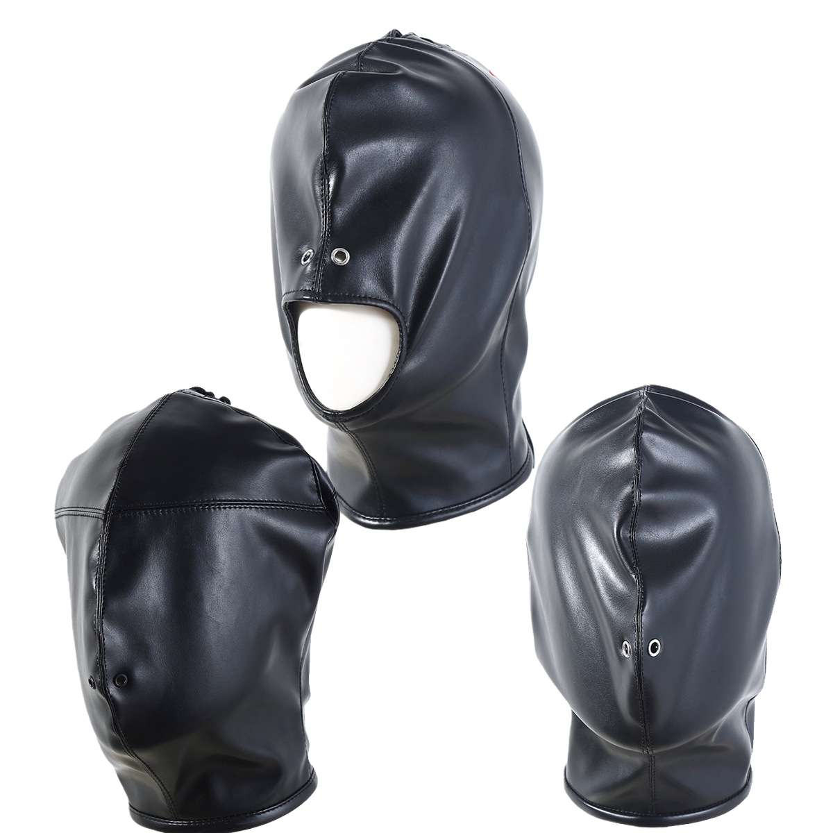 Party Games Couple - Open Mouth Fetish Harness Head Hood