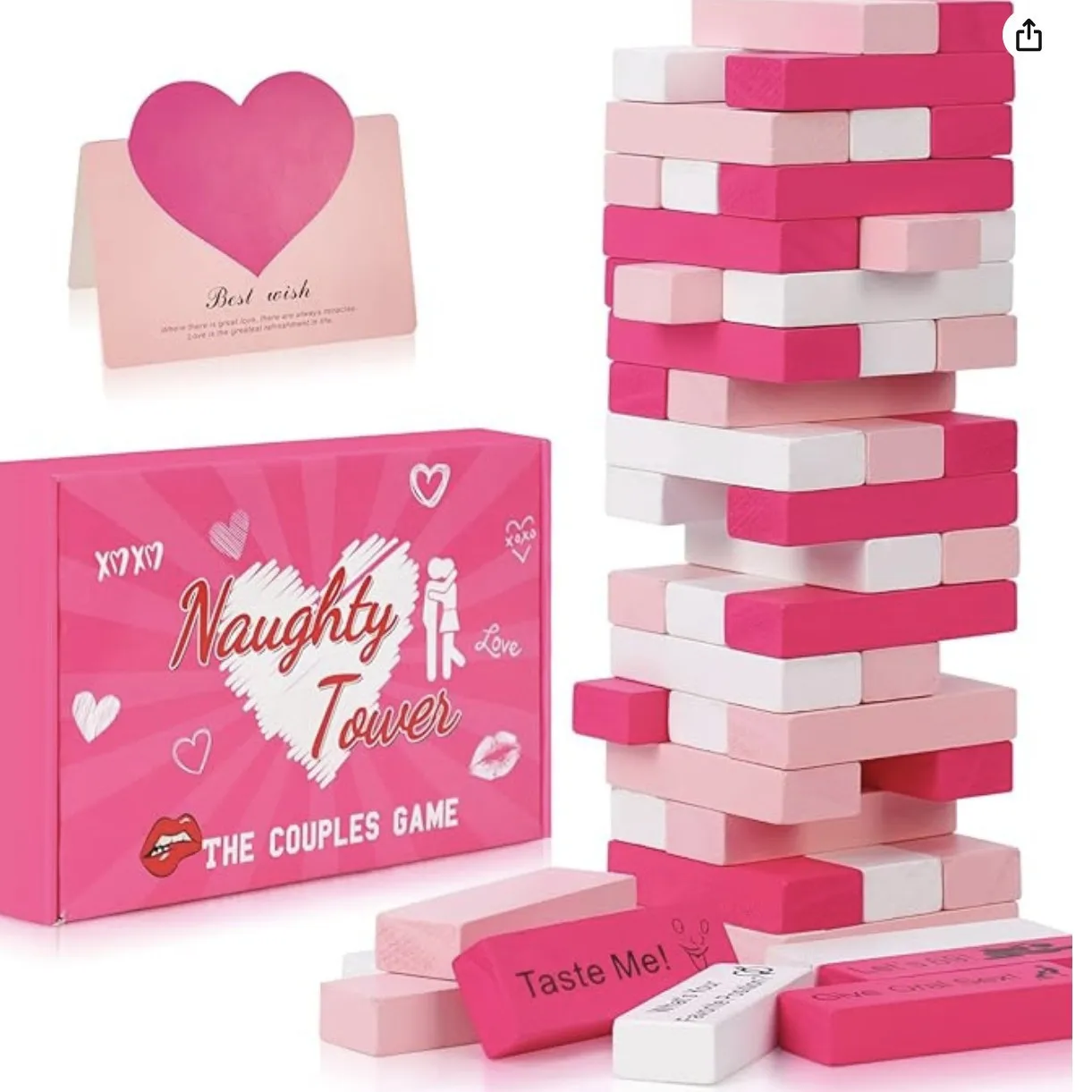 Party Games Couple - 48PCS Block Tower Game Couple Activities