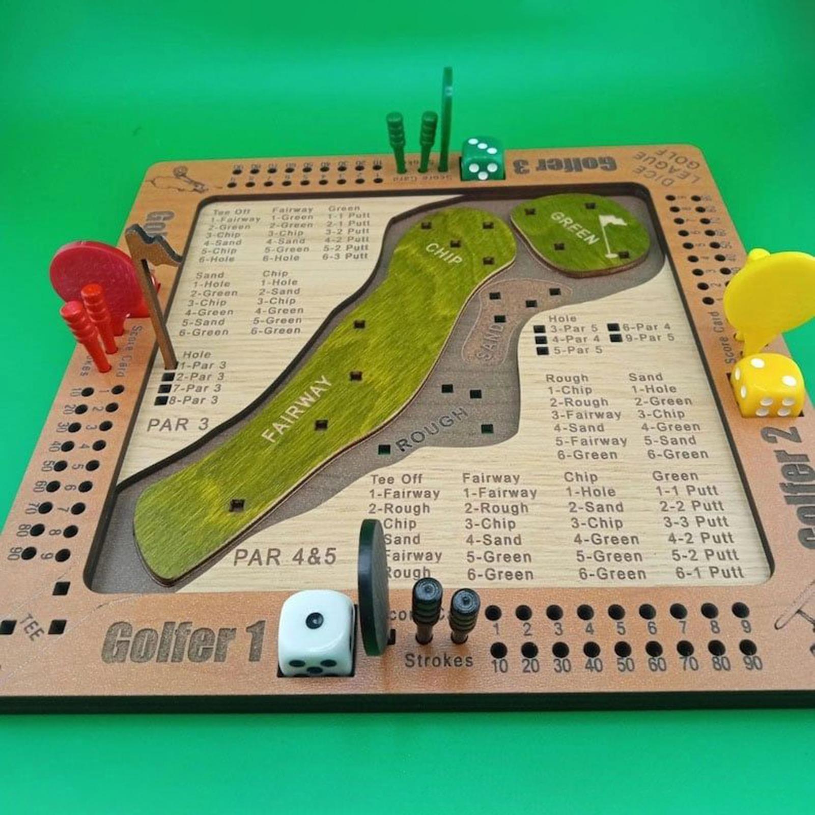 Golf Dice Game Wooden Challeng - Party Games Indoor recension och pris