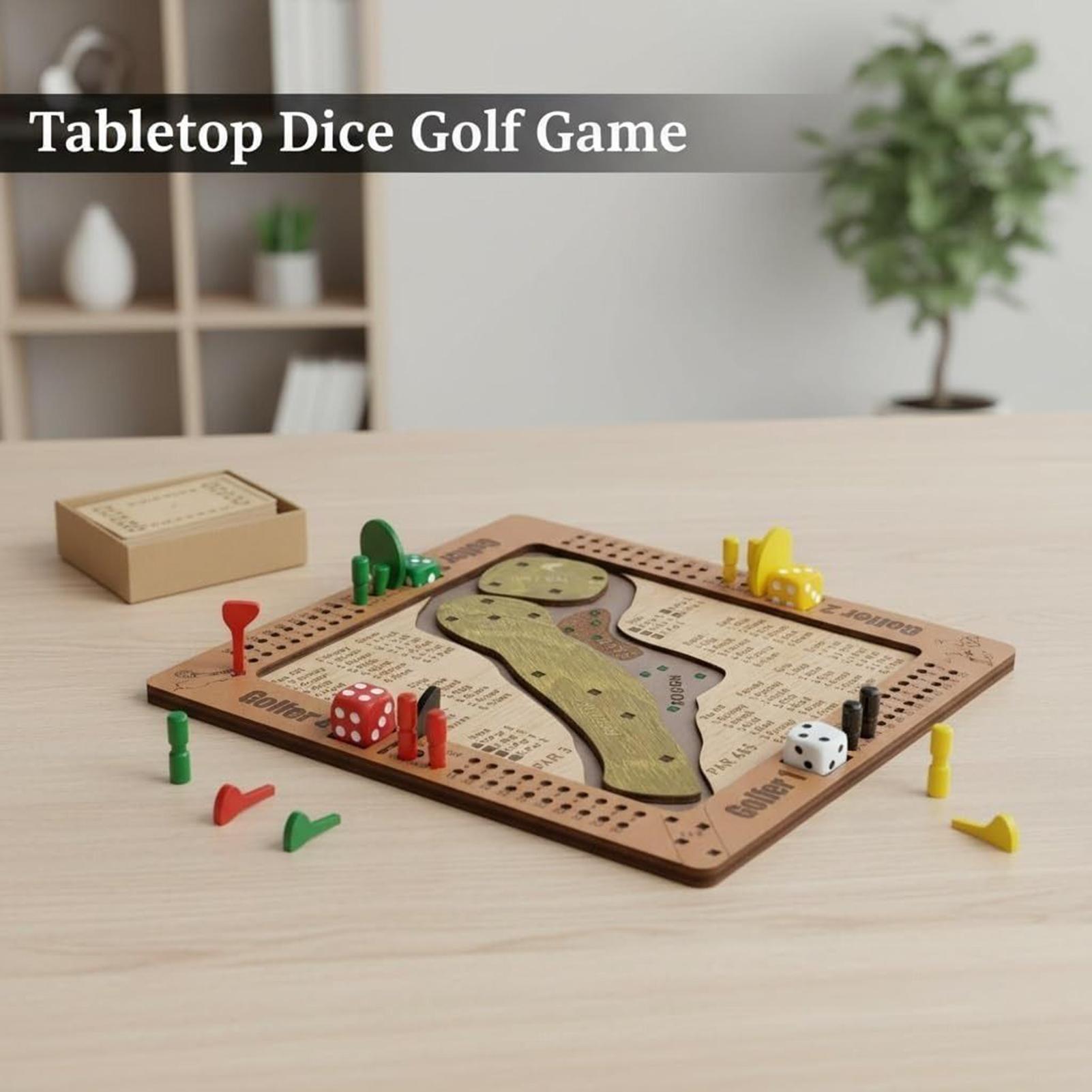 Golf Dice Game Wooden Challeng - Party Games Indoor recension och pris