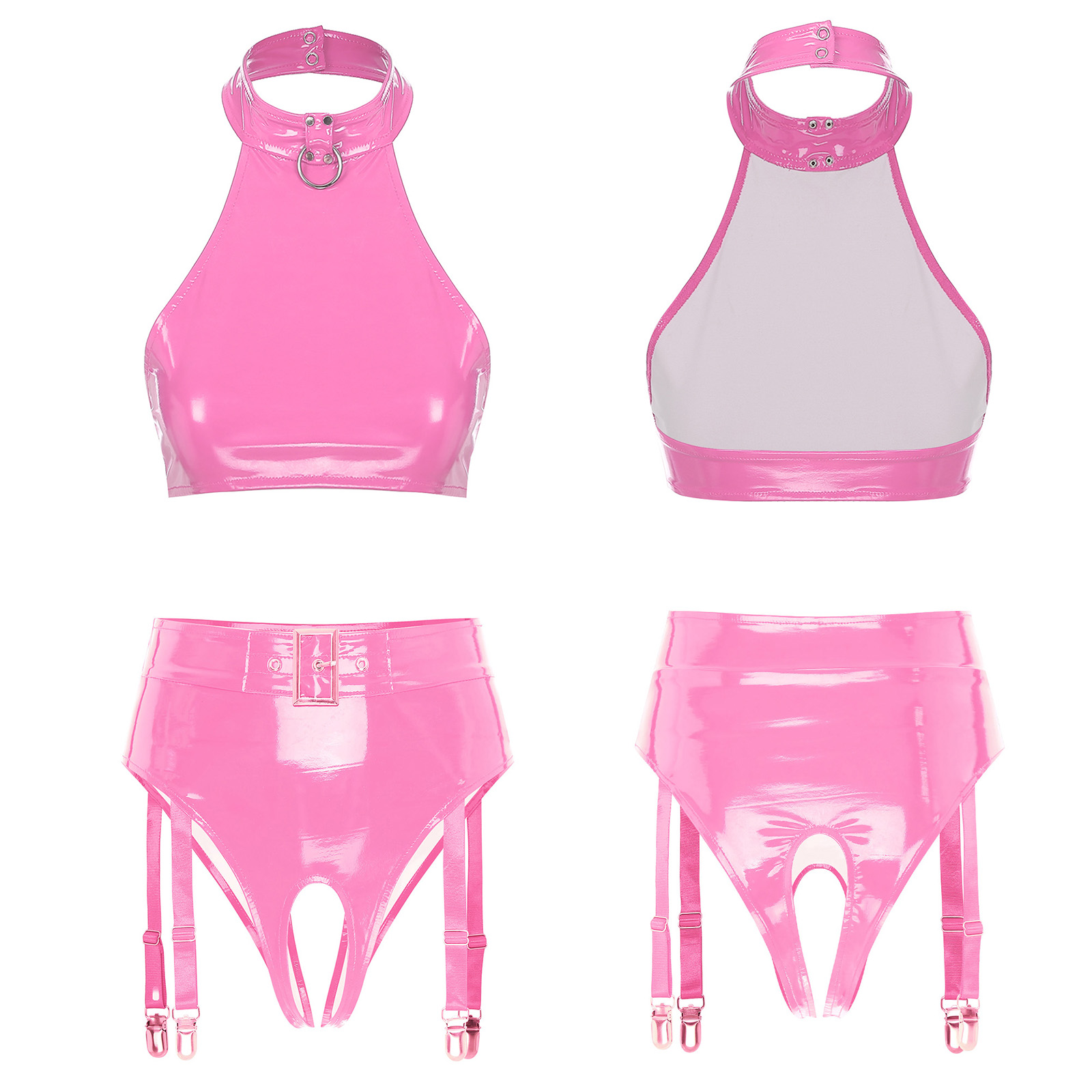 Women Glossy PU Leather Bra Ta - Party Games Couple recension och pris
