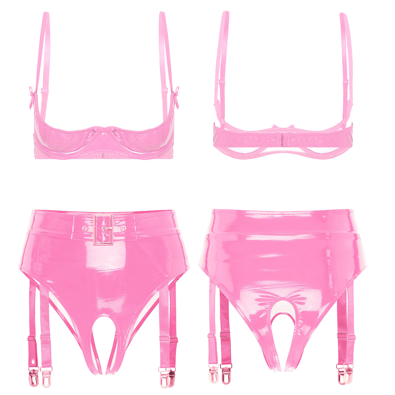 Women Glossy PU Leather Bra Ta - Party Games Couple recension och pris