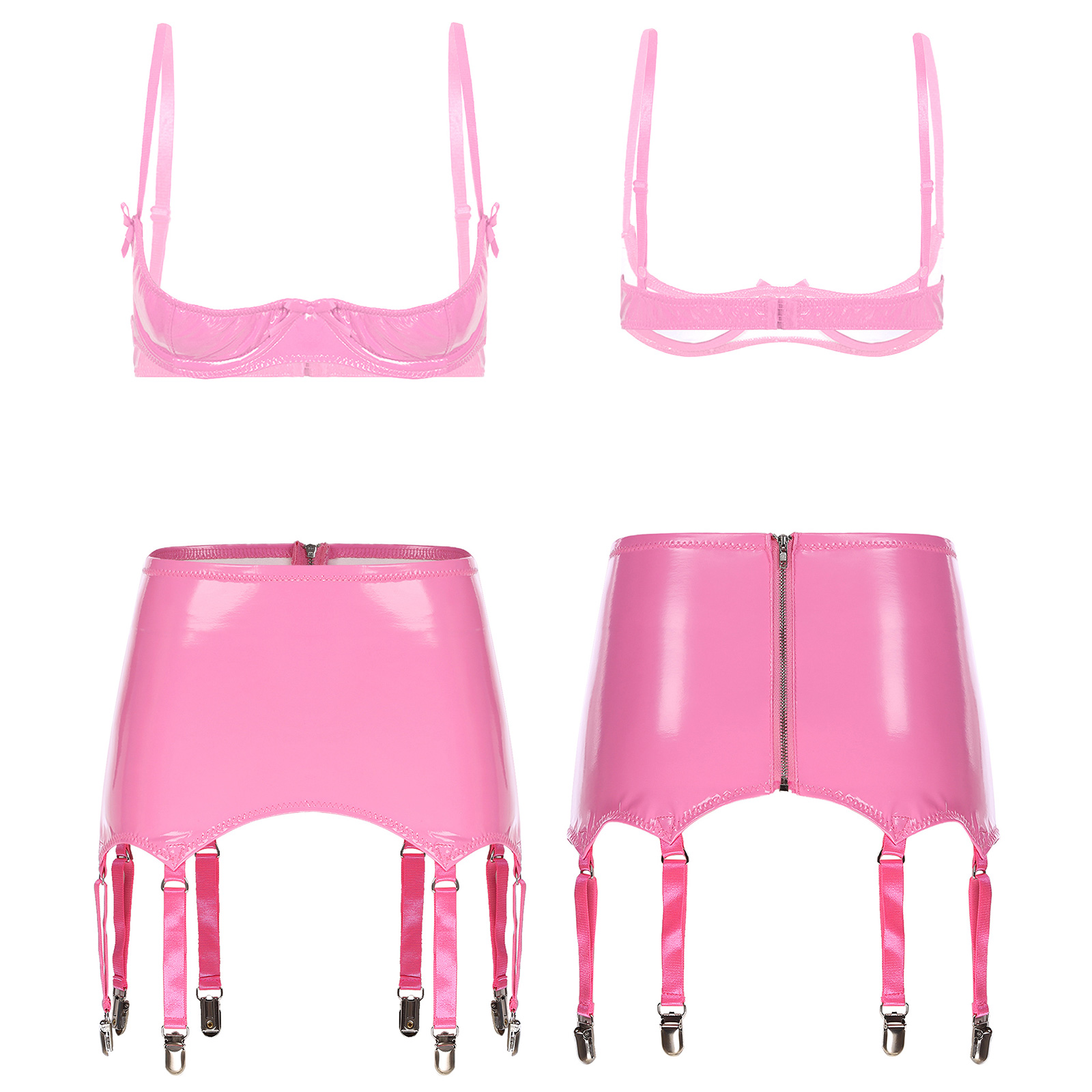 Women Glossy PU Leather Bra Ta - Party Games Couple recension och pris
