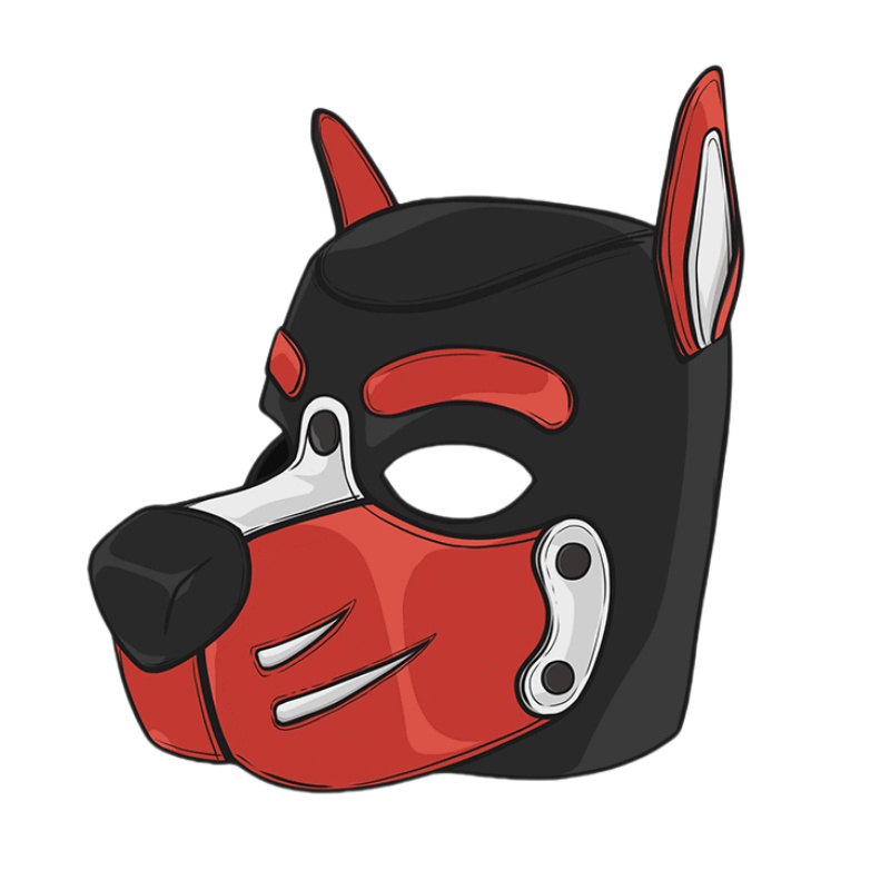 Erotic Colorful Dog Hood Mask  - Party Games Couple recension och pris