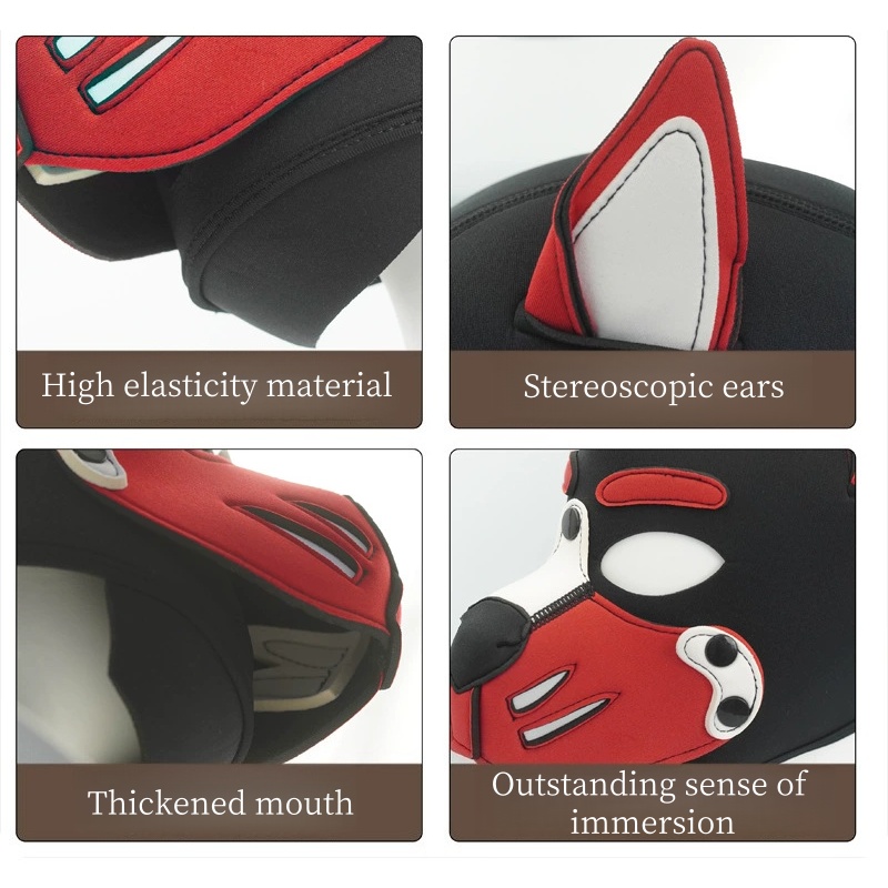Erotic Colorful Dog Hood Mask  - Party Games Couple recension och pris