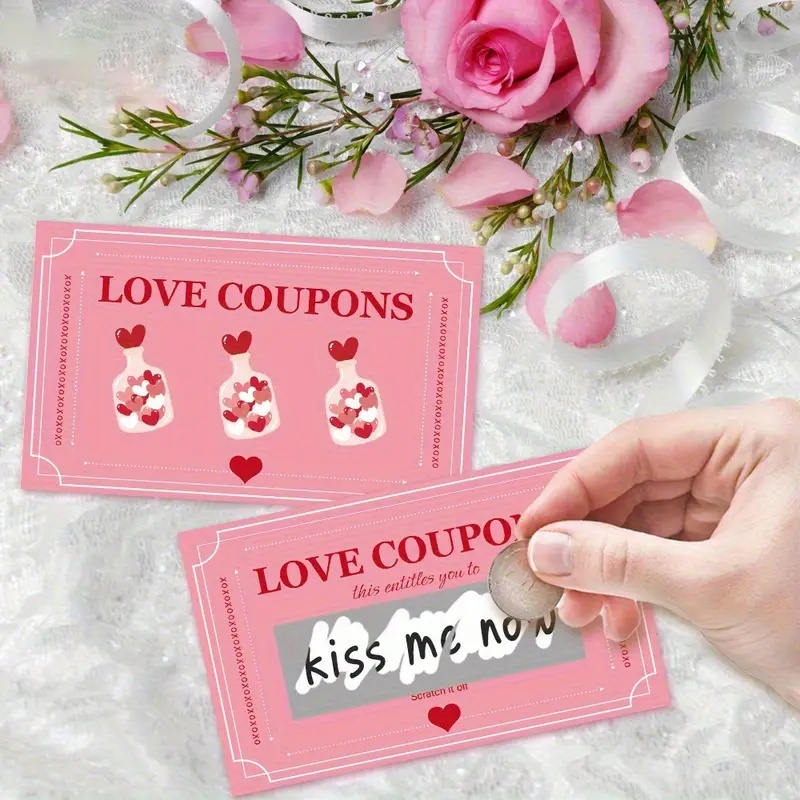30 Pcs Pink Lucky Scratch Card - Party Games Couple recension och pris