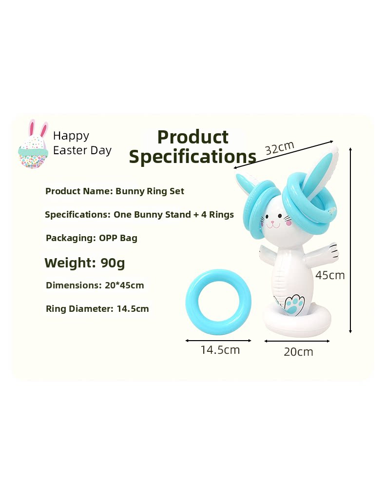 Easter Inflatable Bunny Ring T - Party Games Indoor recension och pris