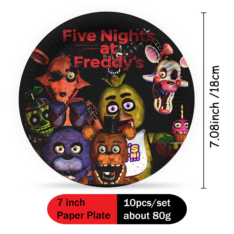 FNAF Themed Paper Plate Cups C - Party Games At Wedding recension och pris