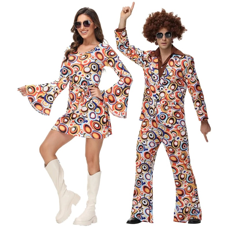 Men Women Retro 70s 80s Hippie - Party Games Couple recension och pris